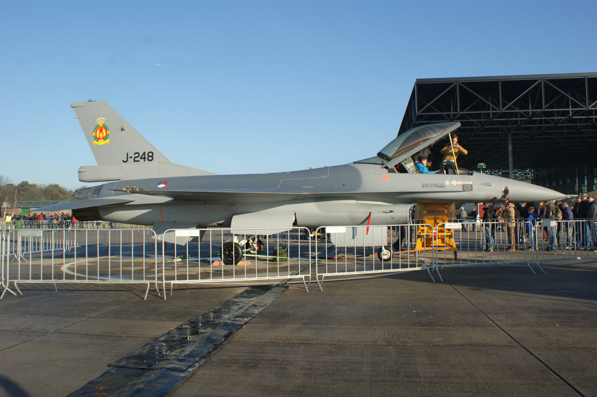 General Dynamics F-16A Fighting Falcon J-248 traveling exhibit for promotion